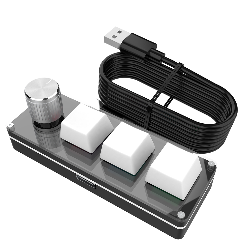 Gaming Keyboard 1 Hand - 3 Key 1 Knob/4 Key One