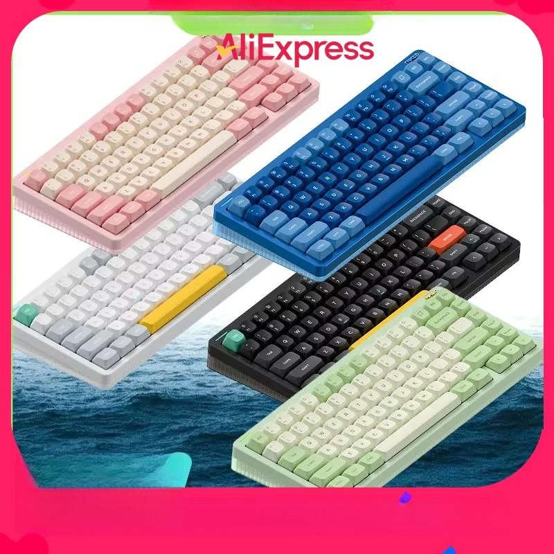 Gaming Keyboard No Noise - Wireless Mechanical Keyboard 3mode CNC Hot