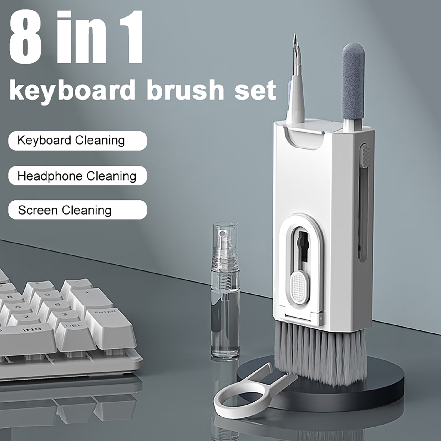Keycap Puller Ring - 8 in 1 Cleaning Kit Computer
