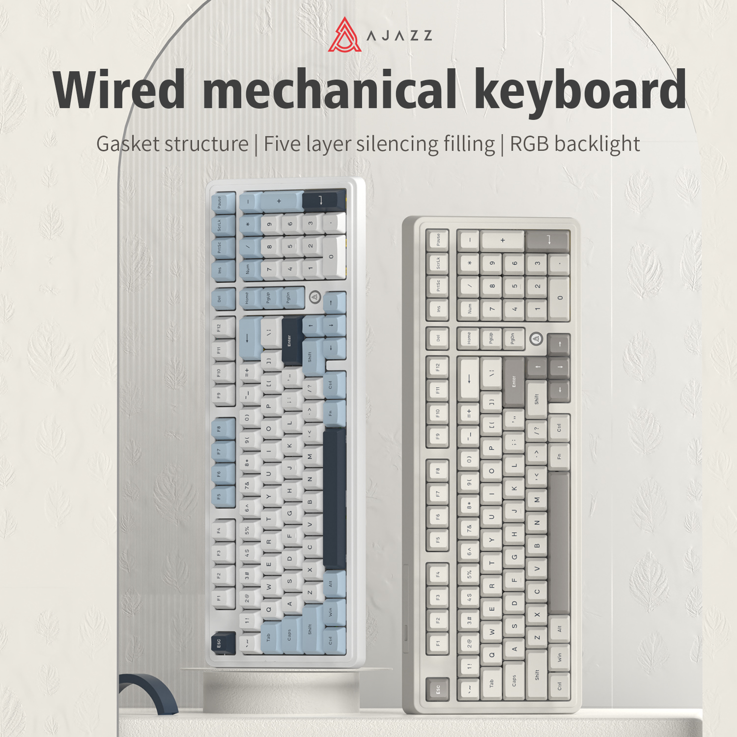 Gaming Keyboard No Noise - AJAZZ AK980 Wired Mechanical Keyboard Hot