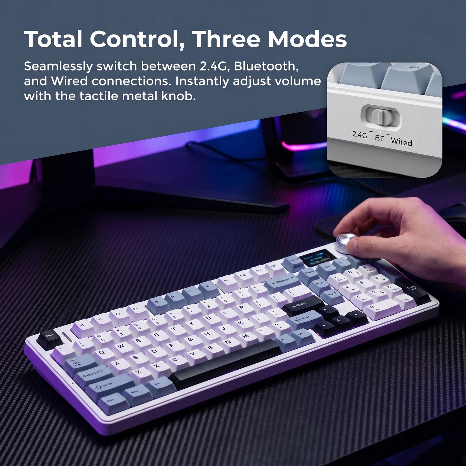Gaming Keyboard Wireless - New AULA F99 Max Gasket Mechanical