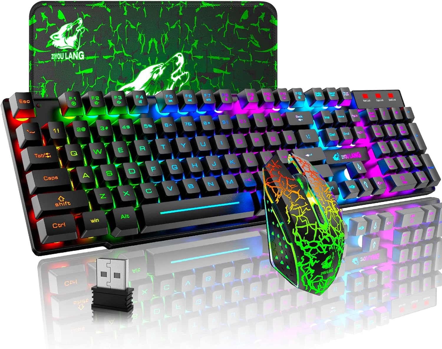 Gaming Keyboard And Mouse Combo Wireless - MAMBASNAKE x ZIYOU LANG T3 Wireless