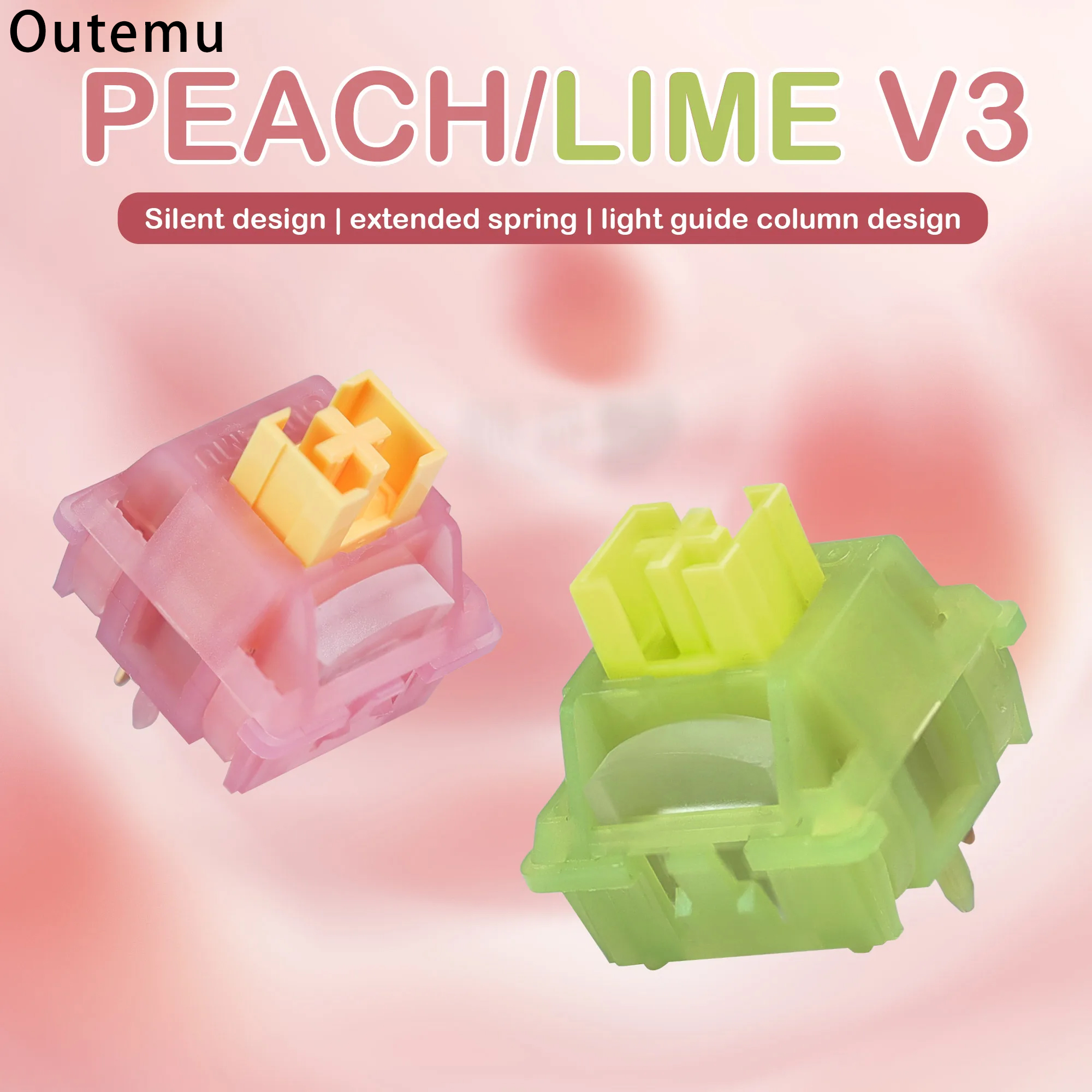 Keyboard Lube Kit - Outemu Silent Peach V3 Switch Lubed