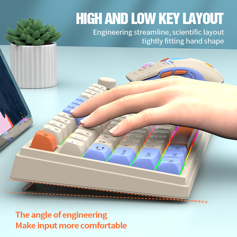 New Dual-Mode 80 Keys Wireless - Gaming Keyboard And Mouse Combo Wireless ulasan dan harga