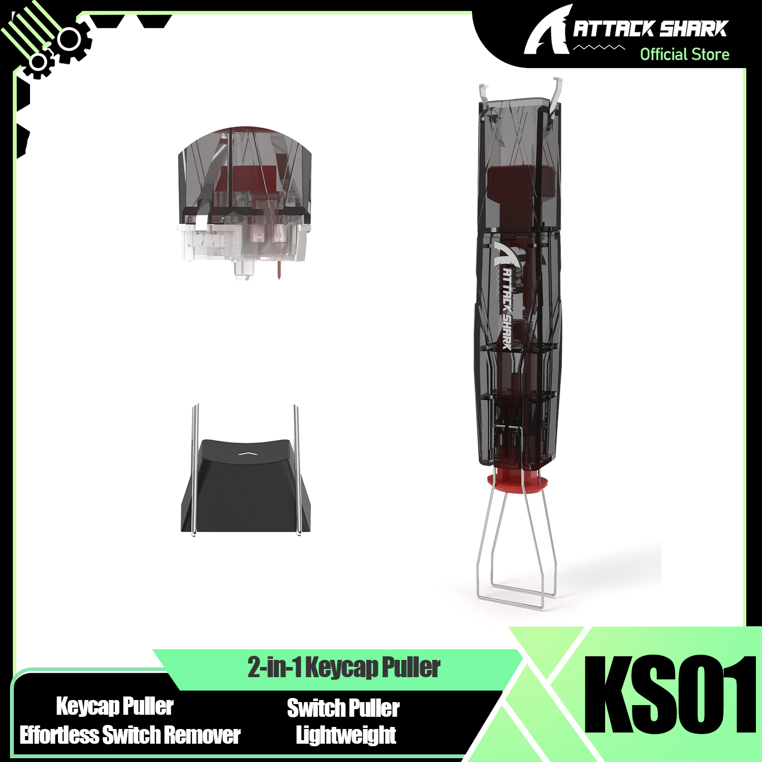 ATTACK SHARK KS01 2-in-1 Keyca - Keycap Puller Ring ulasan dan harga