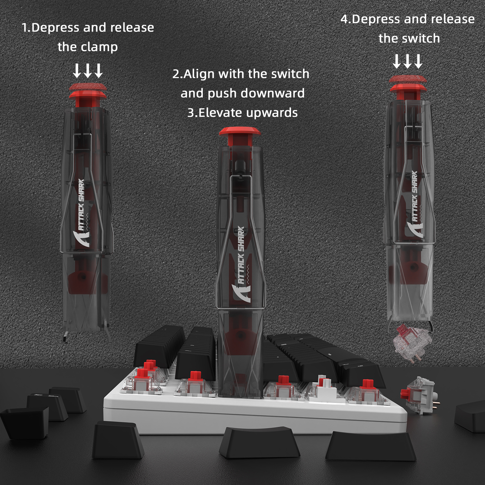 ATTACK SHARK KS01 2-in-1 Keyca - Keycap Puller Ring ulasan dan harga
