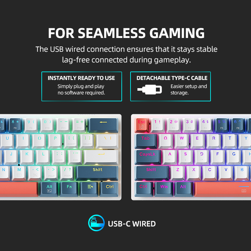 K500-B61 Machenike Mini Mechan - Gaming Keyboard Non Mechanical ulasan dan harga
