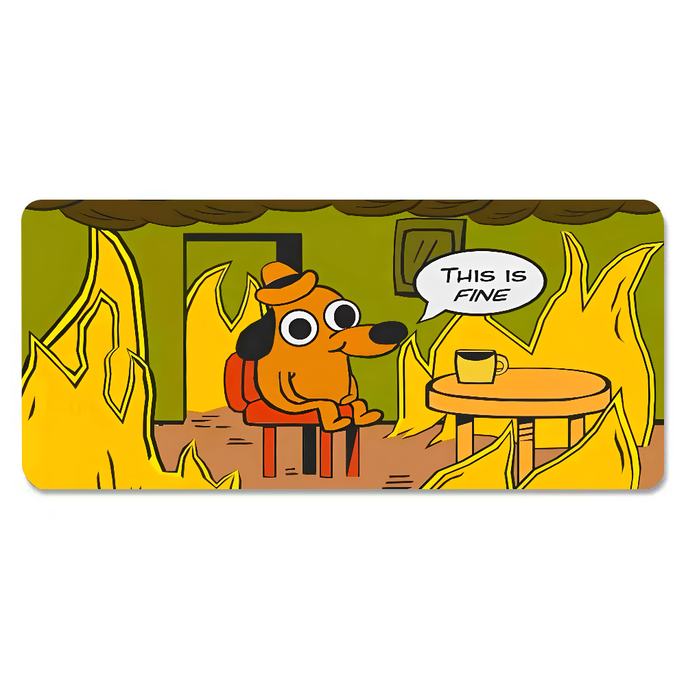 This Is Fine Dog Dachshund Mou - Gaming Keyboard High Ground ulasan dan harga