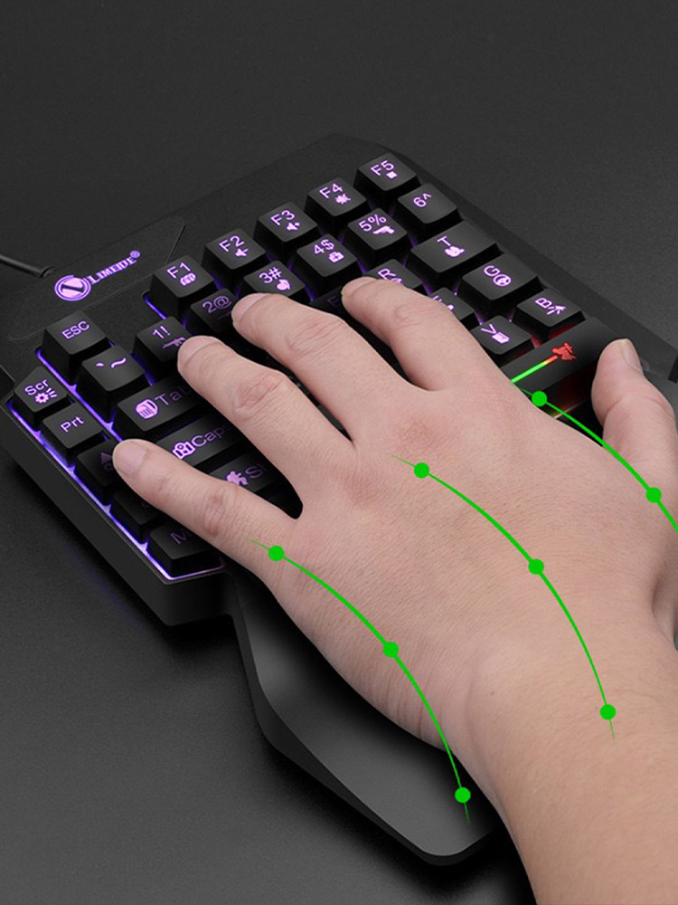 Mechanical one-handed light ga - Gaming Keyboard 1 Hand ulasan dan harga