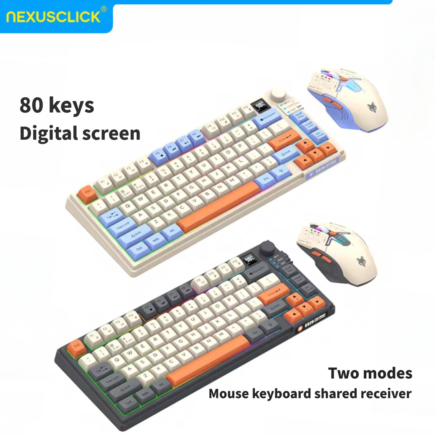NexusClick Dual Mode Keyboard  - Gaming Keyboard And Mouse Combo Wireless ulasan dan harga
