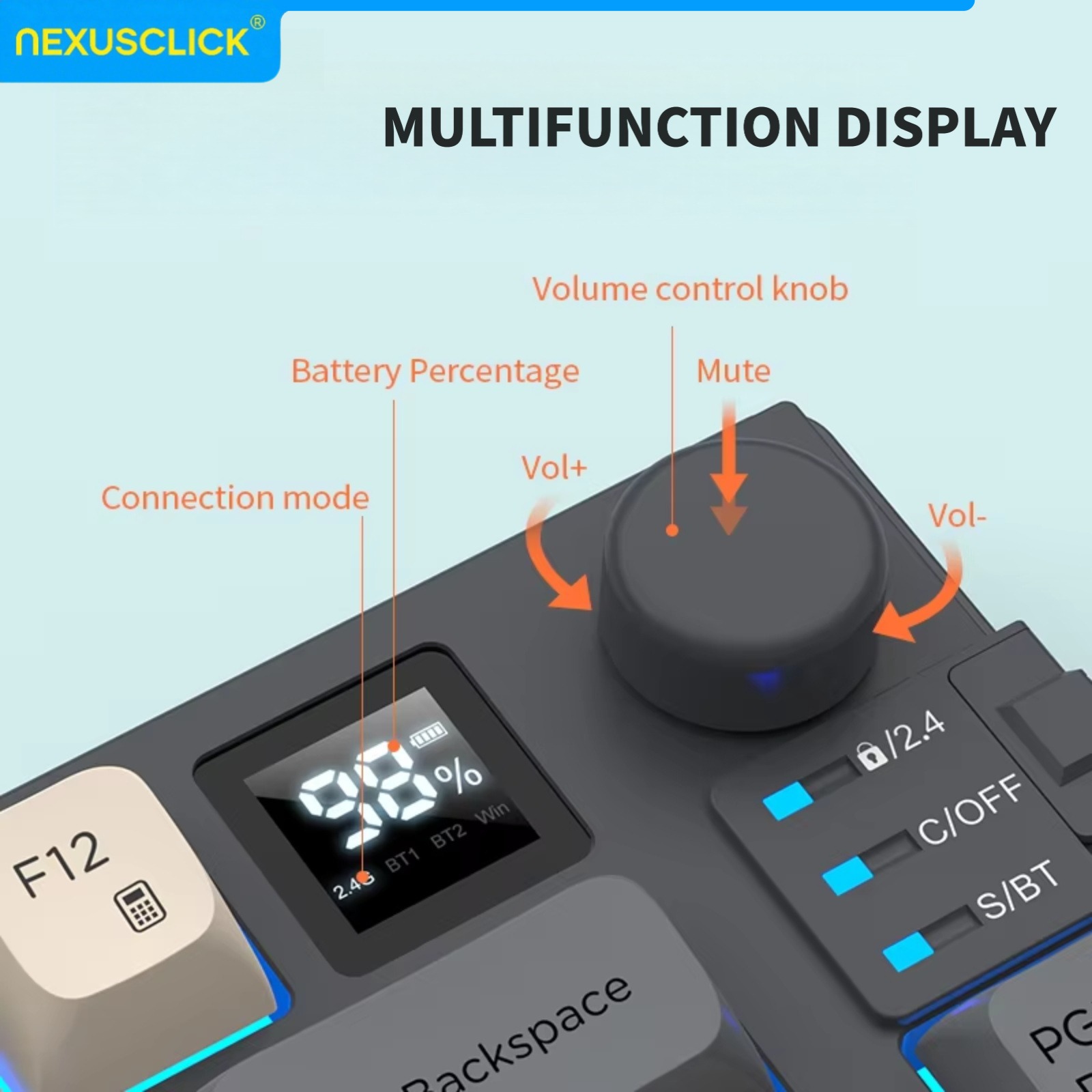 NexusClick Dual Mode Keyboard  - Gaming Keyboard And Mouse Combo Wireless ulasan dan harga