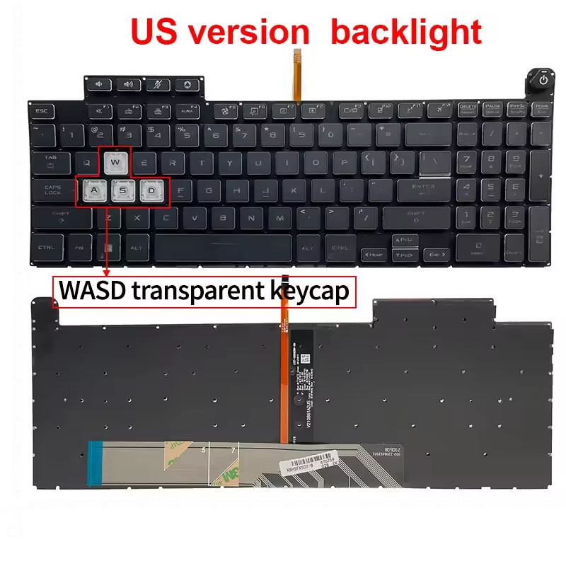 US Layout Keyboard With Backli - Gaming Keyboard Asus ulasan dan harga