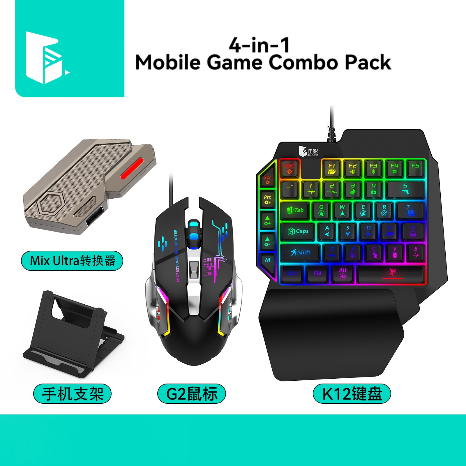 Kit Mobilador Gamer Kit Gaming - Gaming Keyboard 1 Hand ulasan dan harga