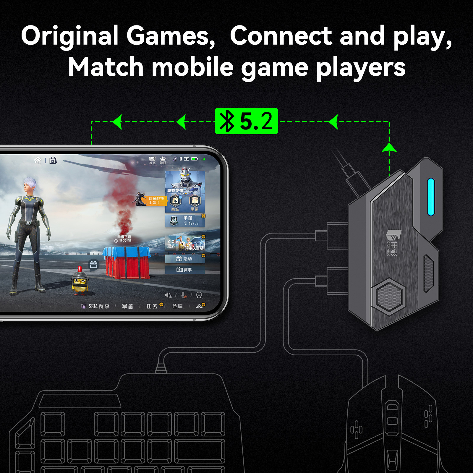 Kit Mobilador Gamer Kit Gaming - Gaming Keyboard 1 Hand ulasan dan harga