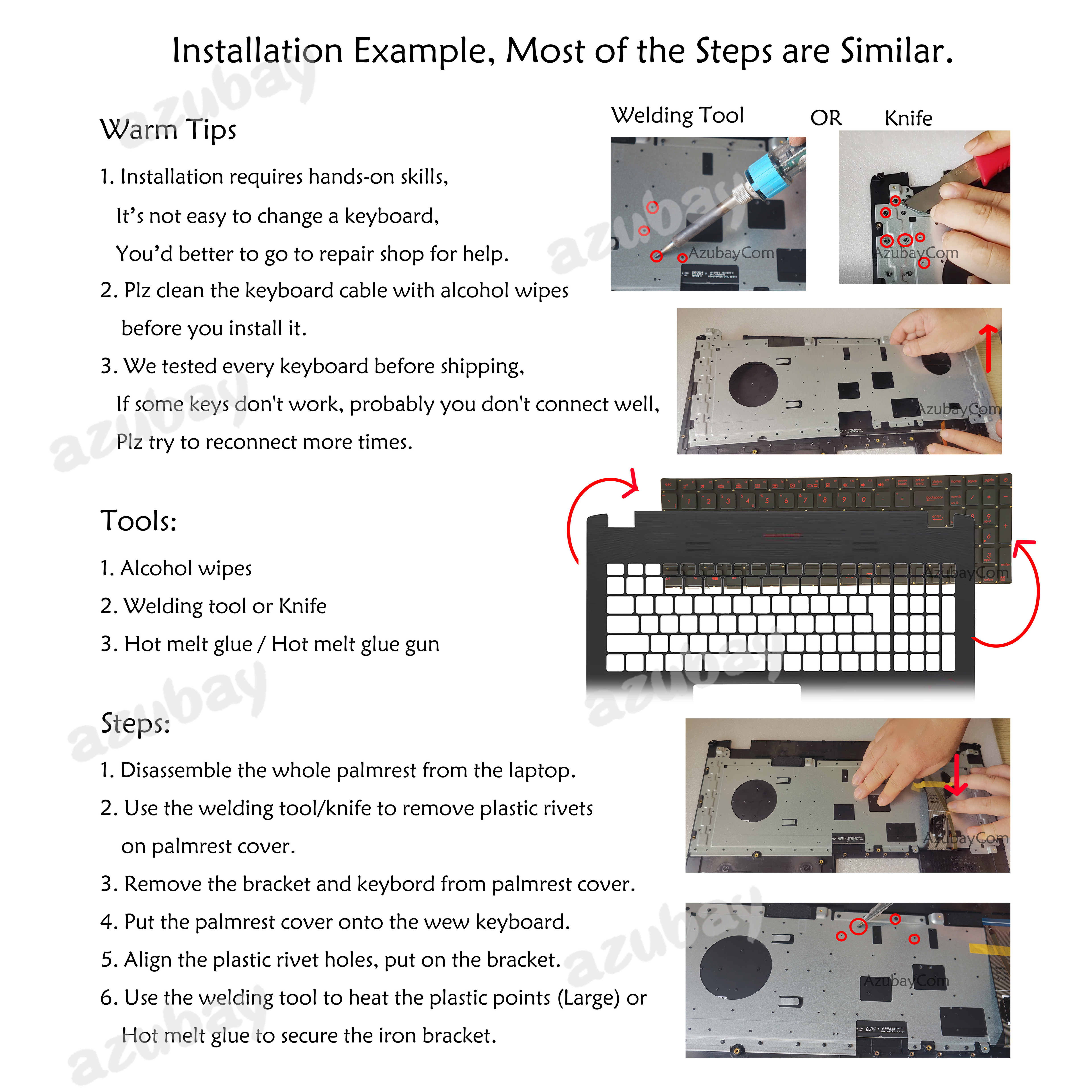 Arabic-French Belgian Laptop K - Gaming Keyboard Asus ulasan dan harga