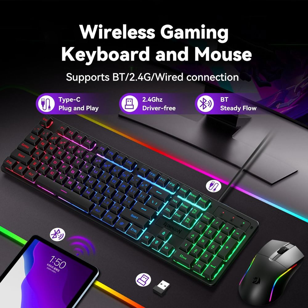 Wireless RGB Gaming Keyboard a - Gaming Keyboard And Mouse Combo Wireless ulasan dan harga