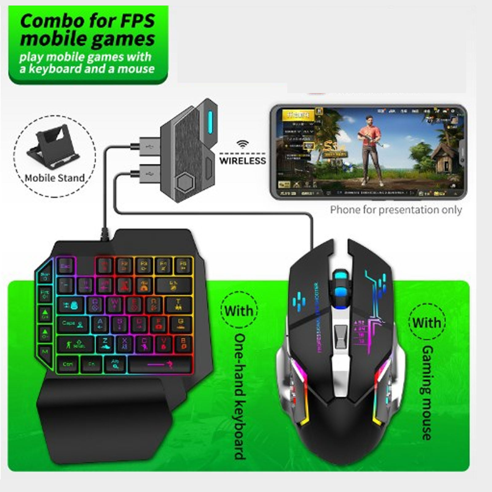 Keyboard Mouse Converter Set R - Gaming Keyboard And Mouse Mobile ulasan dan harga