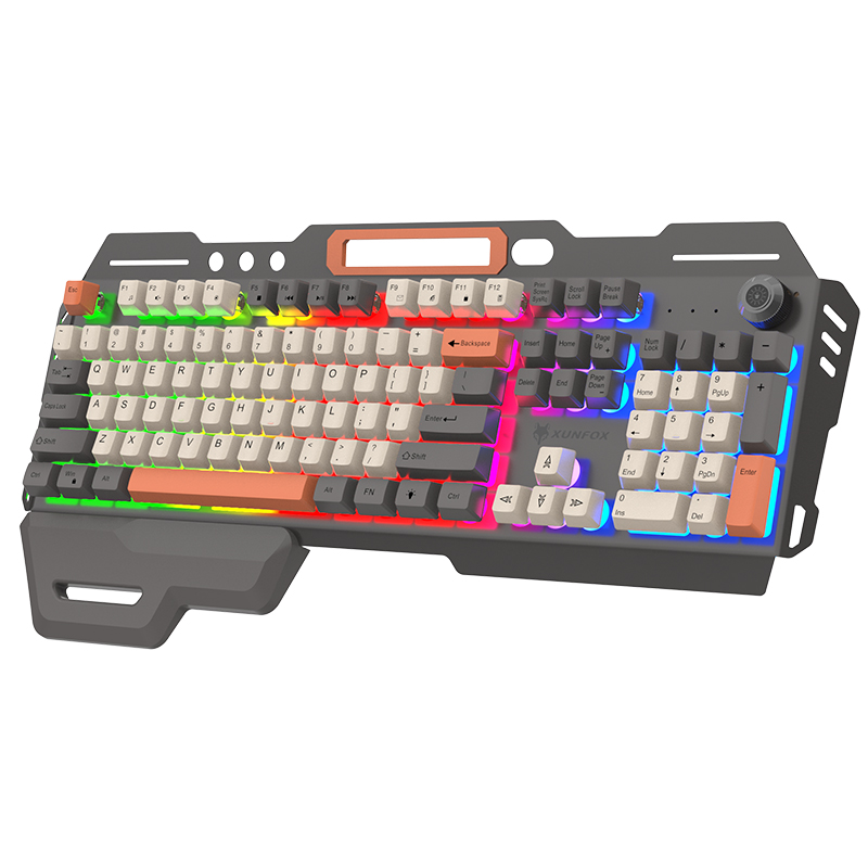 XUNFOX K90Wired keyboard 104 k - Gaming Keyboard Blue Switches ulasan dan harga