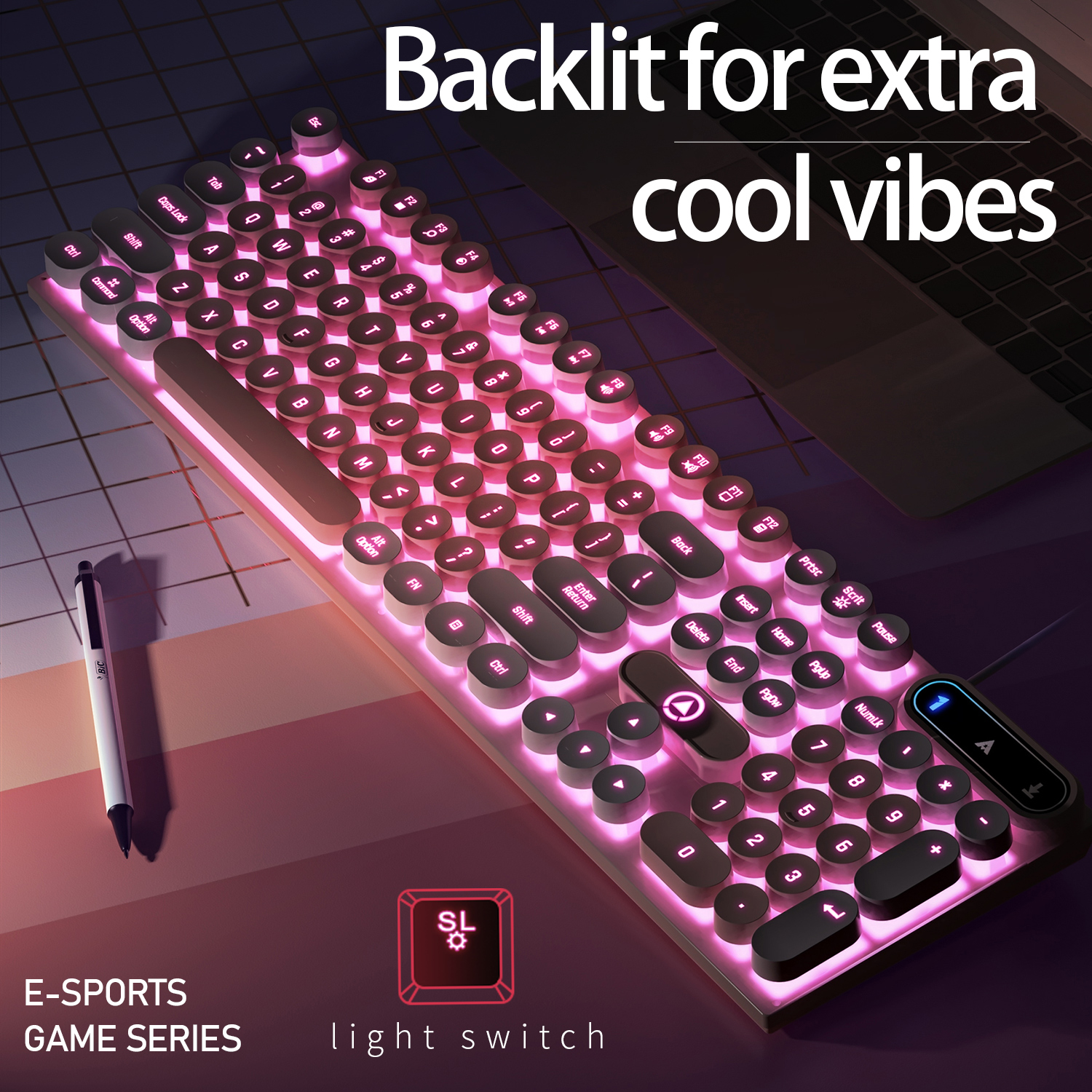 Wired USB Gaming Keyboard with - Gaming Keyboard Non Mechanical ulasan dan harga