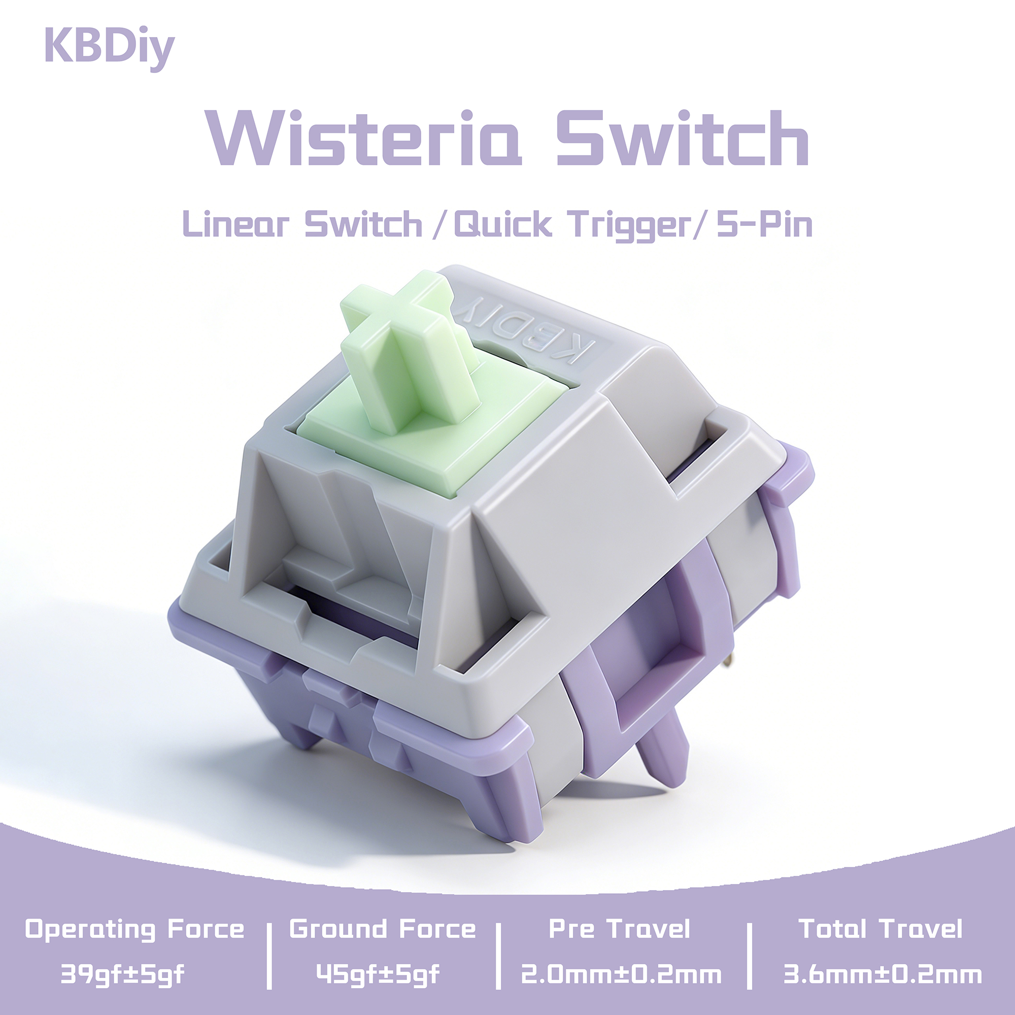 KBDiy Linear Switch Wisteria 5 - Keyboard Lube Kit ulasan dan harga
