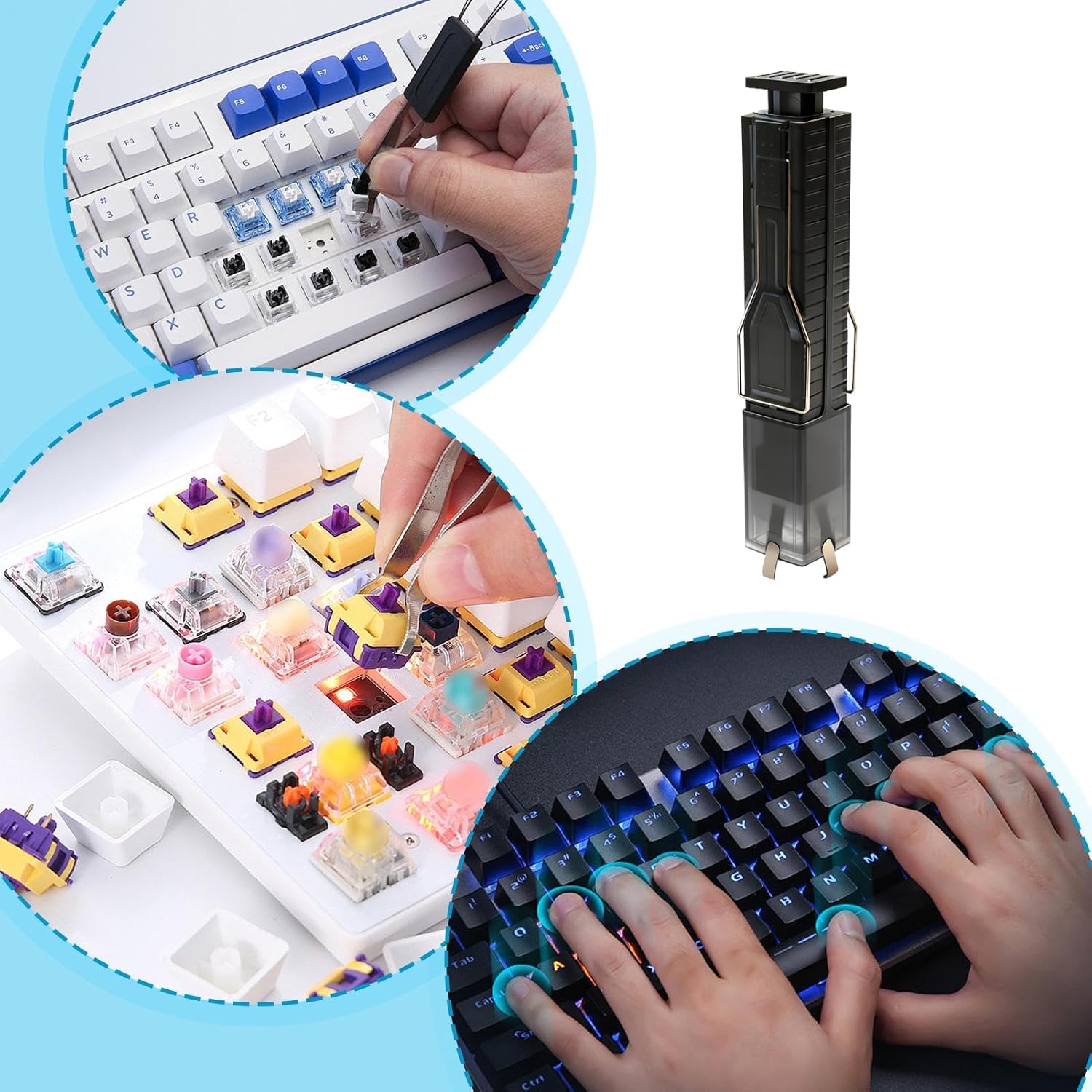 2-1pcs Keyboard Keycaps Puller - Keycap Puller Ring ulasan dan harga