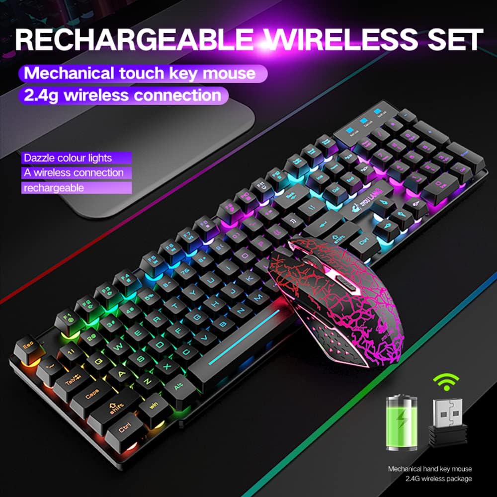 MAMBASNAKE x ZIYOU LANG T3 Wir - Gaming Keyboard And Mouse Combo Wireless ulasan dan harga