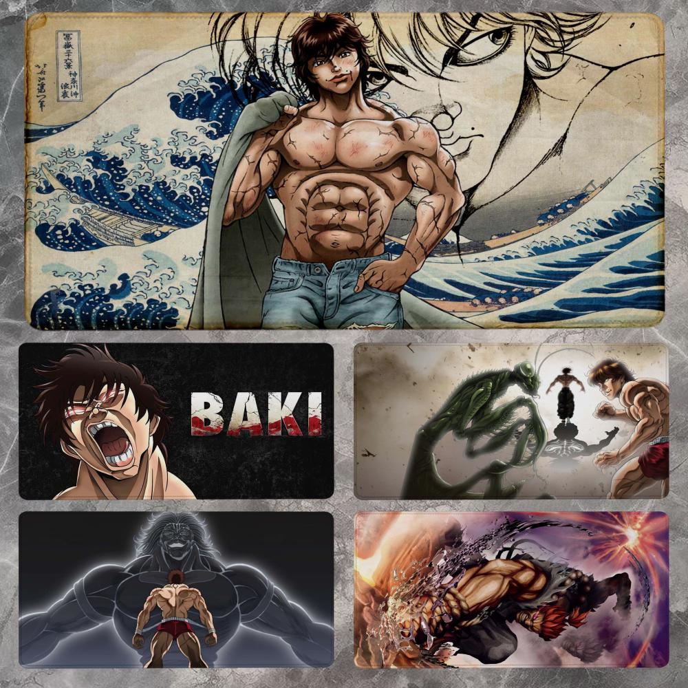 H-Hanma Baki Mouse Pad 90x40CM - Gaming Keyboard Non Mechanical ulasan dan harga