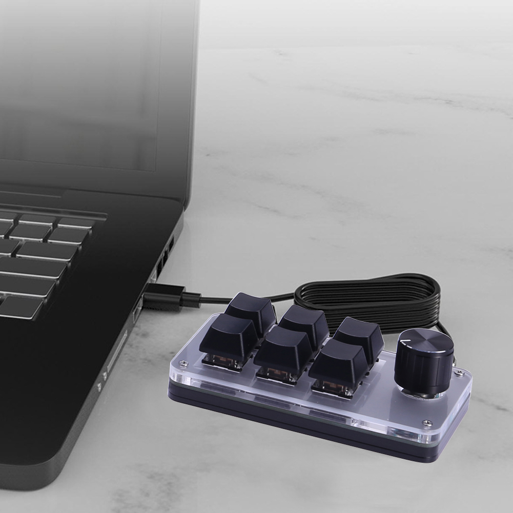 6 Key 1 Knob Programming Macro - Gaming Keyboard 1 Hand ulasan dan harga