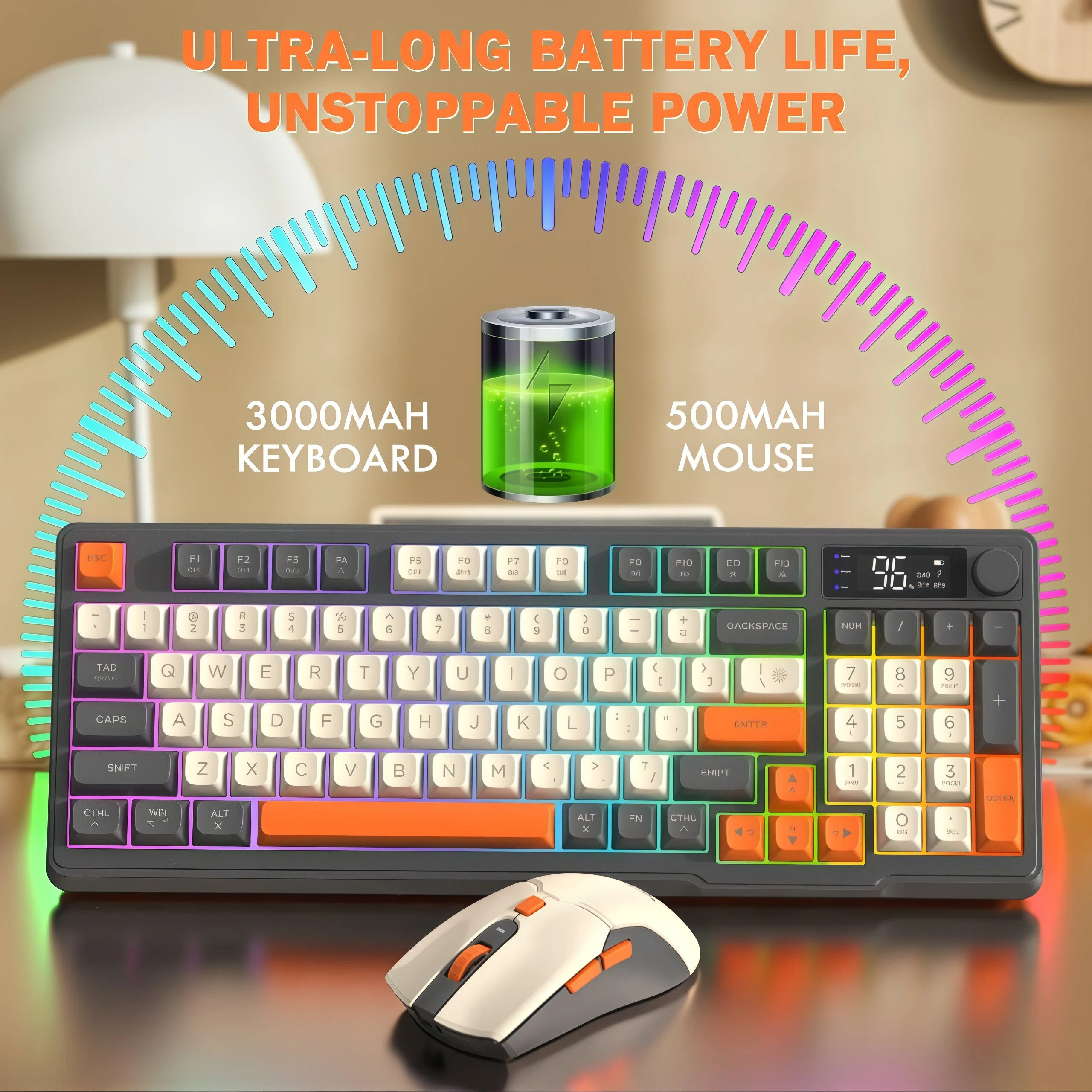 FREEWOLF T96 Wireless Keyboard - Gaming Keyboard And Mouse Combo Wireless ulasan dan harga