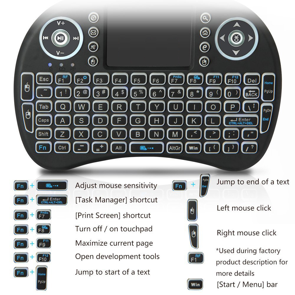 Backlit Mini Wireless Keyboard - Gaming Keyboard And Mouse Combo Wireless ulasan dan harga
