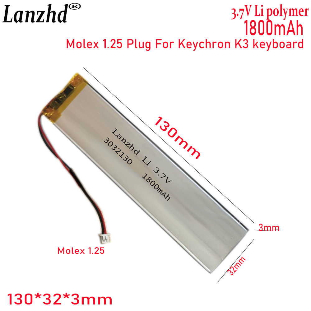 1-20 Pcs 3032130 3.7V 1800mAh  - Gaming Keyboard Tester ulasan dan harga