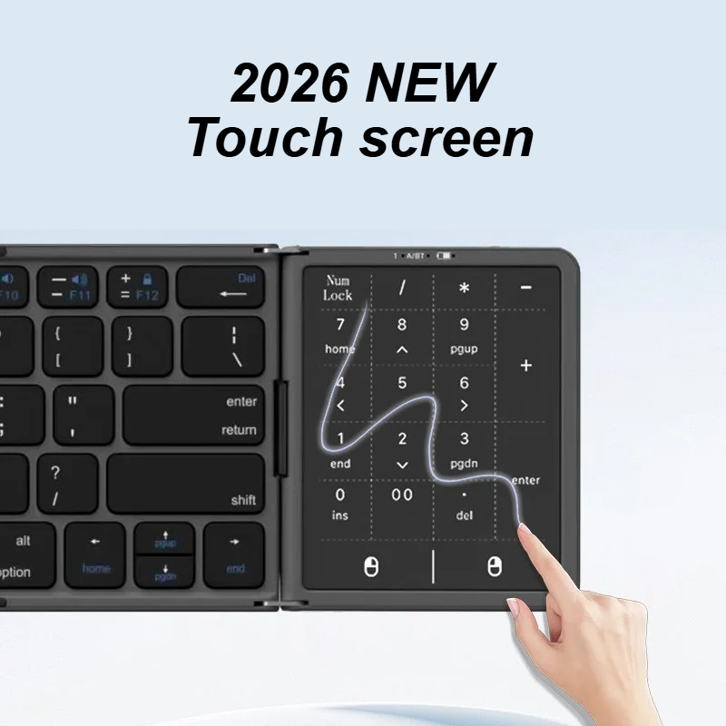 New Three-Fold Folding Bluetoo - Gaming Keyboard Non Mechanical ulasan dan harga