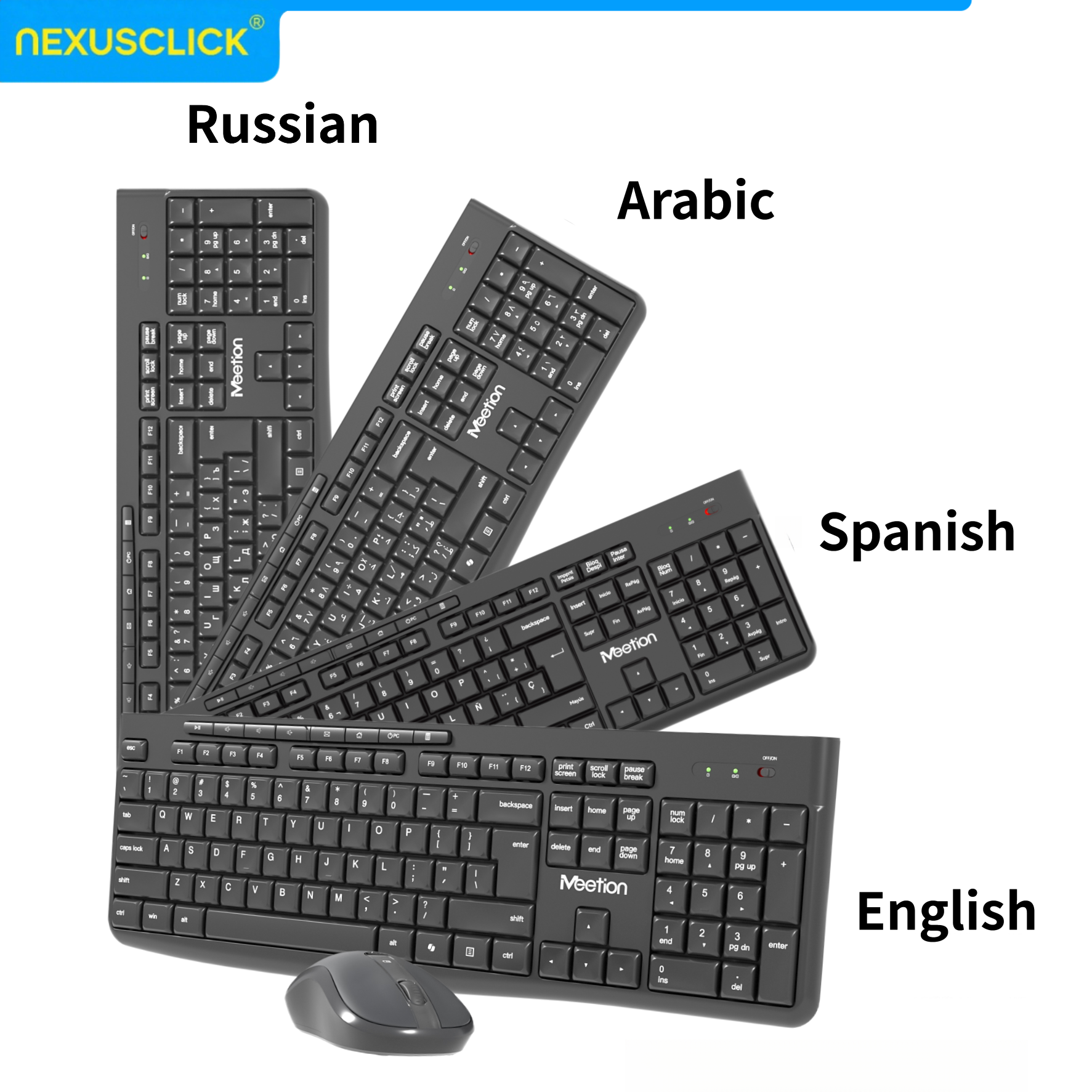NexusClick Low-Profile Ergonom - Gaming Keyboard And Mouse Combo Wireless ulasan dan harga