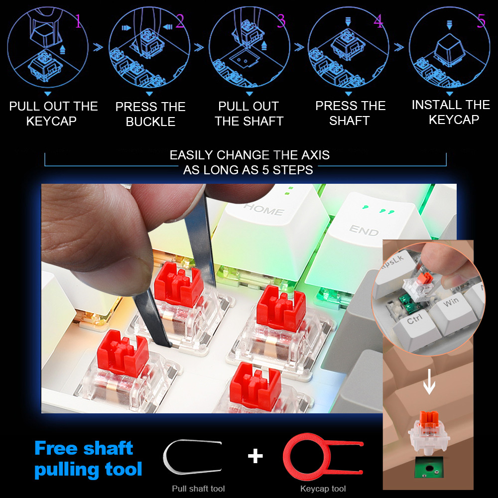 E-YOOSO Z11 RGB USB 60% Mini M - Gaming Keyboard Blue Switches ulasan dan harga