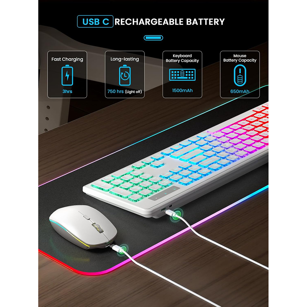 Backlit Wireless Keyboard and  - Gaming Keyboard And Mouse Combo Wireless ulasan dan harga