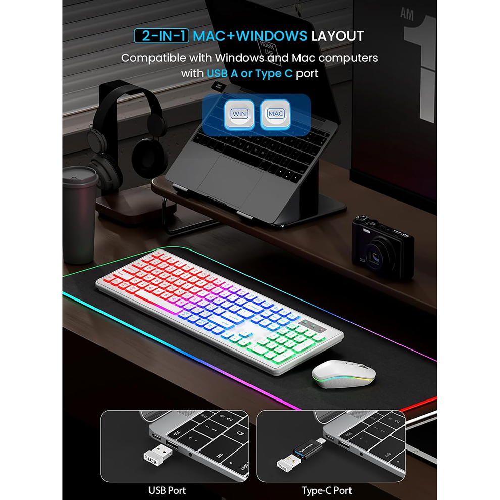 Backlit Wireless Keyboard and  - Gaming Keyboard And Mouse Combo Wireless ulasan dan harga